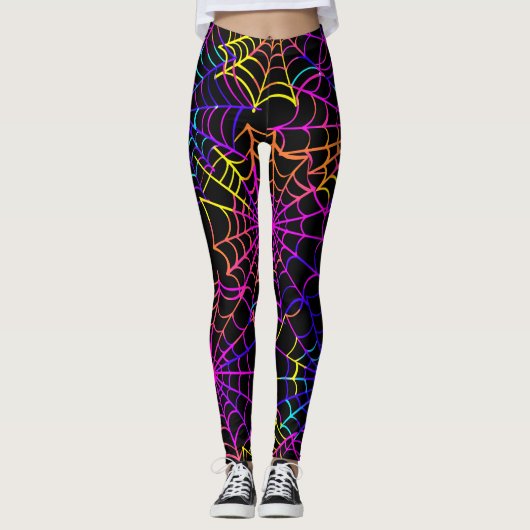 Leggings Neon Halloween Pattern  (Devant)