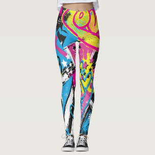 Leggings Neon Hearts : Grunge Girl Motif