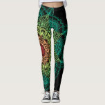 Leggings Neon Mandala<br><div class="desc">Originale dessinée à main levée avec stylos à roulettes Sakura Brand.</div>