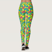 Leggings Neon Motif des années 80/90 (Dos)