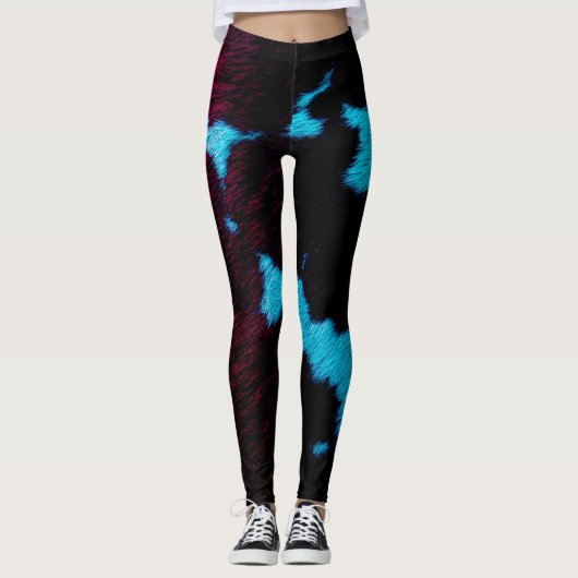 Leggings Neon Noir Cow (Devant)