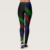 Leggings Neon Parallel Lines Motif, (Dos)