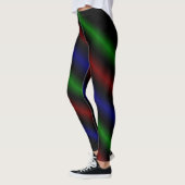Leggings Neon Parallel Lines Motif, (Gauche)