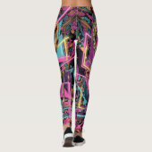 Leggings Neon Psychedelic Luxury Lounge Art (Dos)