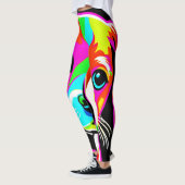 Leggings Neon Puppy Pop Art (Gauche)