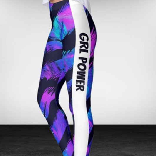 Leggings Neon Purple Animal GRL Power