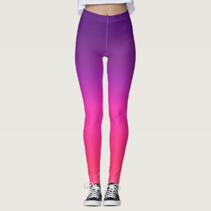 Leggings Neon Purple et pink ombre design abstrait
