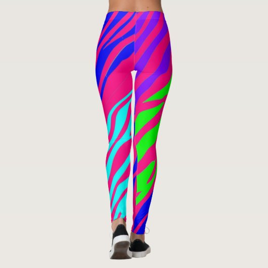 Leggings Neon Rainbow Zebra (Dos)