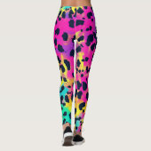 Leggings Neon rose animal GRL puissance (Dos)
