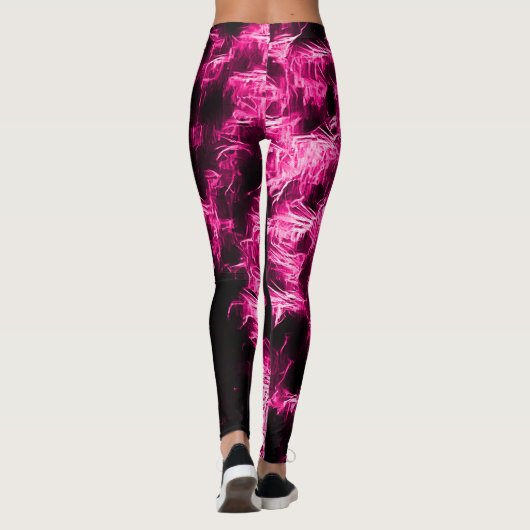 Leggings Neon Rose Rave Star (Dos)