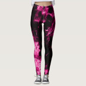 Leggings Neon Rose Rave Star (Devant)