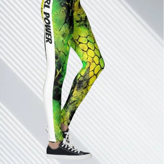 Leggings Neon Snake Animal GRL Power