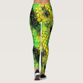 Leggings Neon Snake Animal GRL Power (Dos)