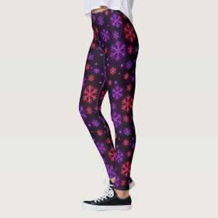Leggings Neon Snowflakes