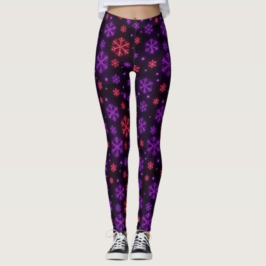 Leggings Neon Snowflakes (Devant)