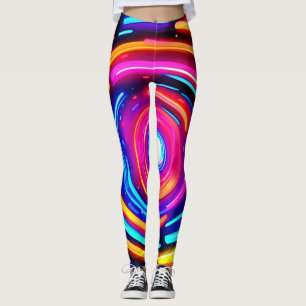 Leggings Neon Spiral Light Art