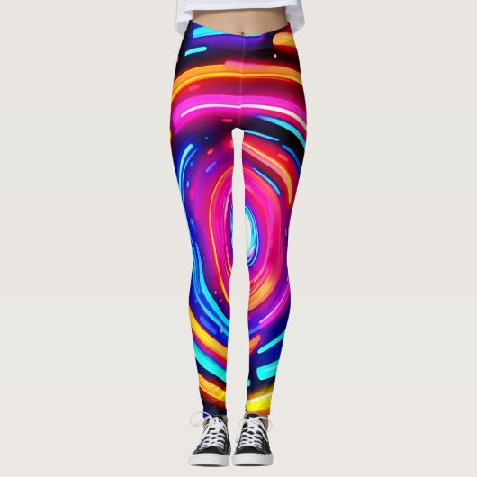 Leggings Neon Spiral Light Art (Devant)