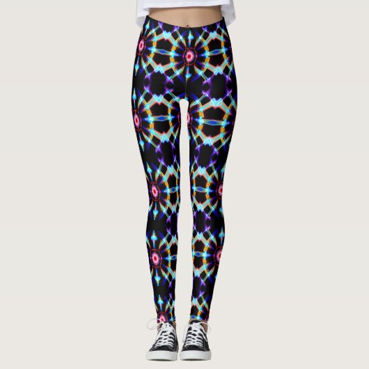 Leggings Neon Starburst Kaleidoscope (Devant)