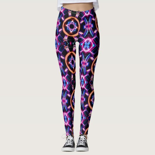 Leggings Neon Starburst Kaleidoscope (Devant)