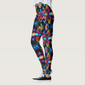 Leggings Neon Starburst Kaleidoscope (Gauche)
