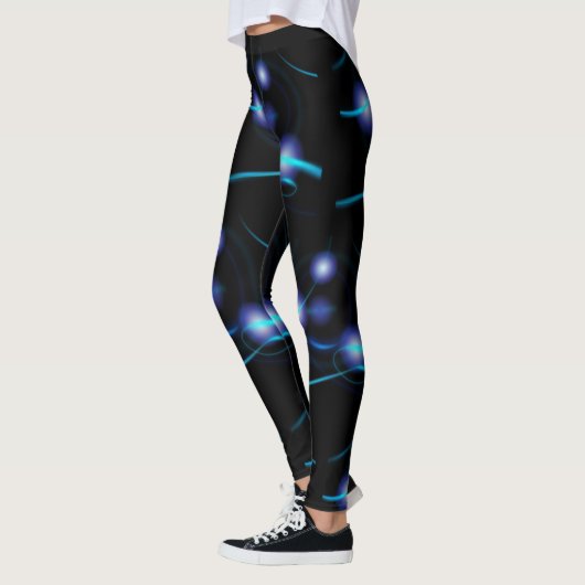 Leggings néons décoratifs aux formes brillantes (Gauche)