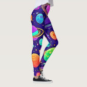 Leggings Neons Fleurs : Planètes & Étoiles (Droite)