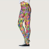 Leggings Néons globaux de guêtres de signe de paix (Gauche)
