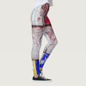 Leggings Neoplasticisme bois art drôle unique (Droite)