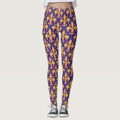 Leggings New Orleans Mardi Gras Party Fleur de Lis (Devant)