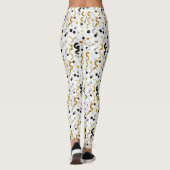 Leggings New Year's Gold Black Confetti   (Dos)