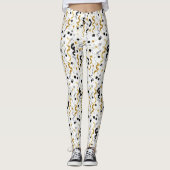Leggings New Year's Gold Black Confetti   (Devant)