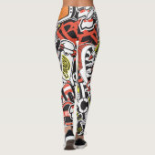 Leggings New York urbain : patchwork autocollant. (Dos)