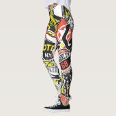 Leggings New York urbain : patchwork autocollant. (Gauche)