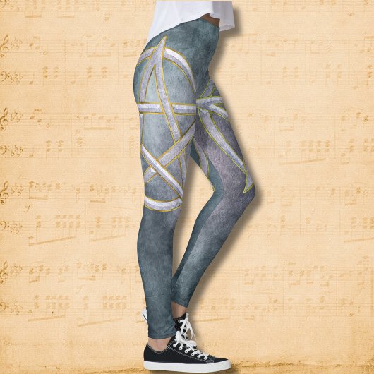 Leggings Nexus cosmique : Pentagramme de marbre