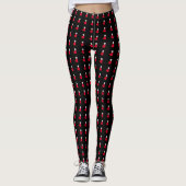 Leggings Nice dernier blanc rouge Jet-noir (Devant)