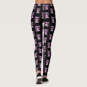 Leggings Nice Kitty - Blanc et Violet (Dos)