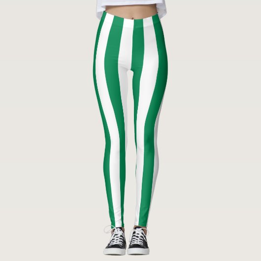 Leggings Nigeria National Drapeau Couleurs Verticales (Devant)