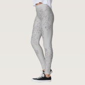 Leggings N'importe quelle couleur avec Chrysanthème Iridesc (Gauche)