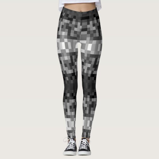 Leggings Niveaux de gris pipelé (Devant)