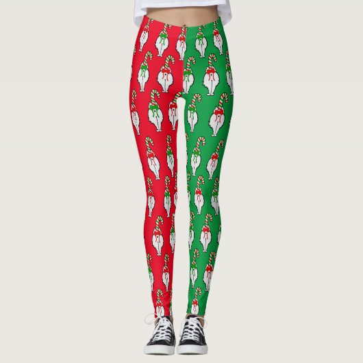 Leggings Noël à Cat Butt (Devant)