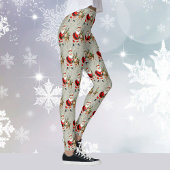 Leggings Noël à la Cube Retro Père Noël et Reindee