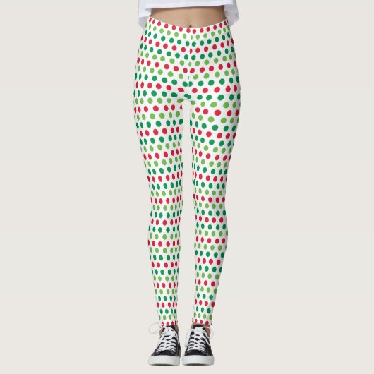 Leggings Noël à pois (Devant)