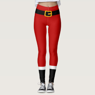 Leggings Noël au costume du Père Noël