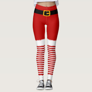 Leggings Noël au costume du Père Noël