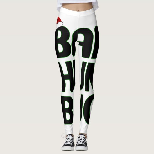 Leggings Noël Bah Humbug Sweatshirt-Xmas Humbug Père Noël (Devant)