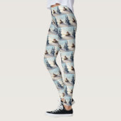 Leggings Noël Beagle neige hiver (Gauche)