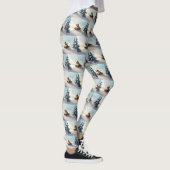 Leggings Noël Beagle neige hiver (Droite)
