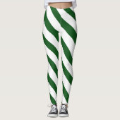 Leggings Noel blanc blanc moderne diagonale rayé (Devant)