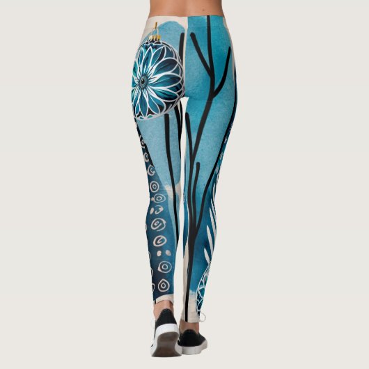 Leggings Noël bleu (Dos)