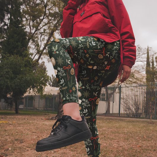 Leggings Noël botanique d'hiver